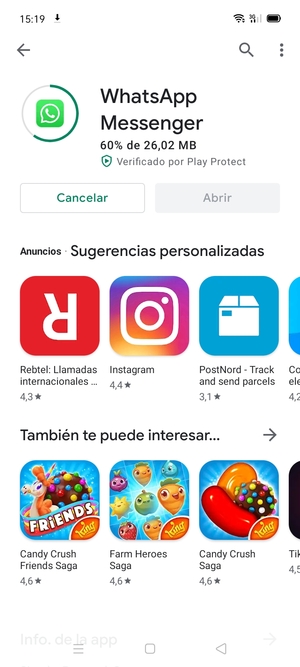 Espere a que el proceso de instalación finalice
