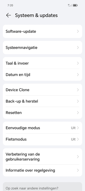 Selecteer Software-update