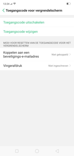 Uw telefoon is nu beveiligd met een schermvergrendeling