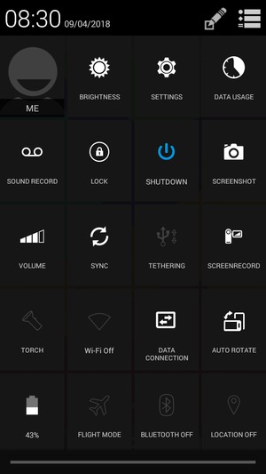 Select Brightness