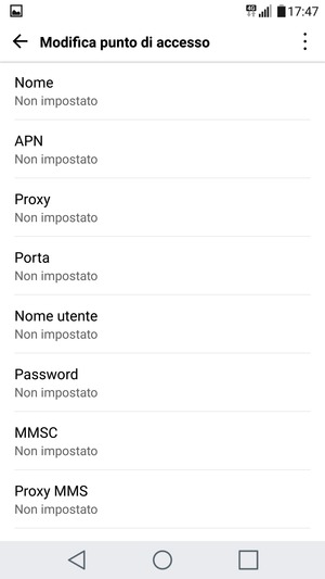 Inserisci informazioni MMS