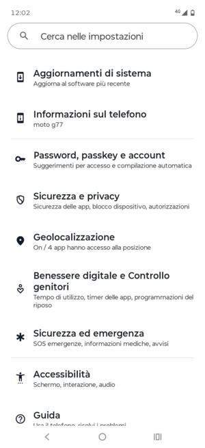 Scorri e seleziona Geolocalizzazione