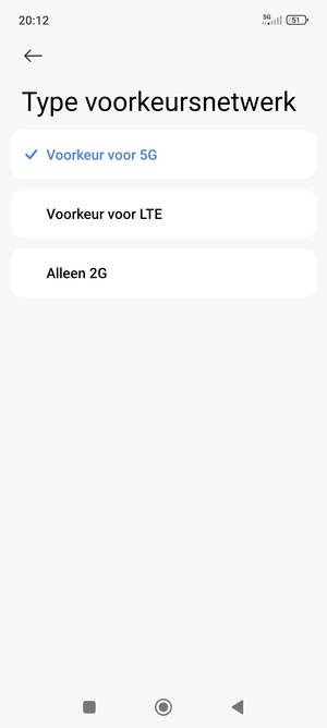 Selecteer uw voorkeursoptie