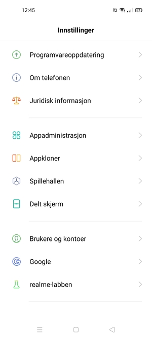 Bla til og velg Programvareoppdatering