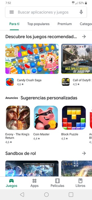 Seleccione la barra de Búsqueda