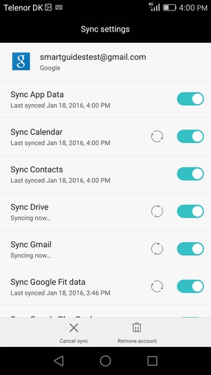 Your information will be synchronised