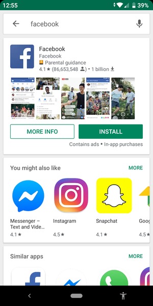 Select the app