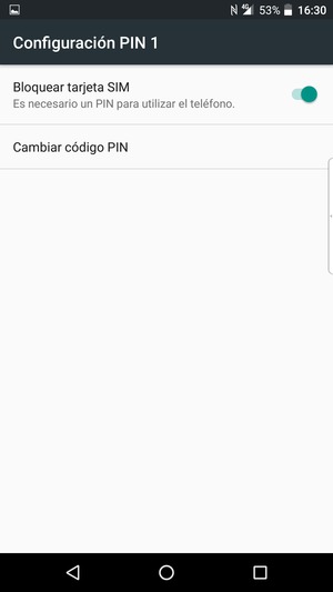 Seleccione Cambiar código PIN