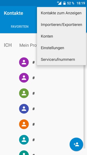 Wählen Sie Importieren/Exportieren