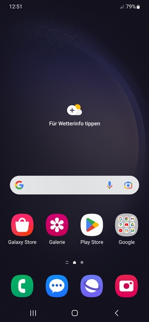 Wählen Sie Google