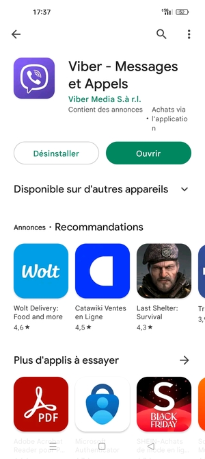 Sélectionnez Ouvrir