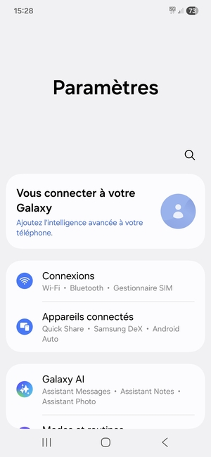 Sélectionnez Connexions