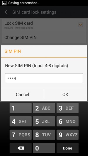 Enter your New SIM PIN and select OK