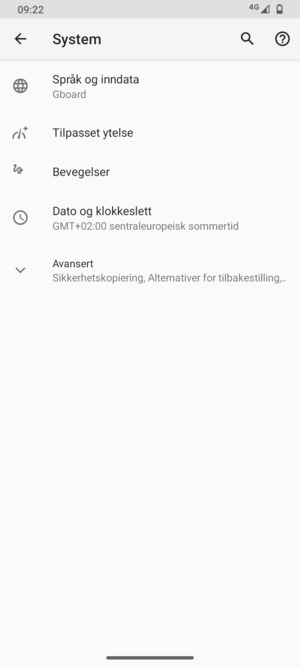 Velg Avansert