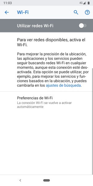 Active Utilizar redes Wi-Fi