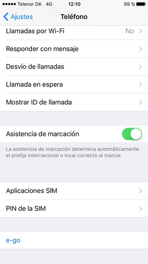 Seleccione PIN de la SIM