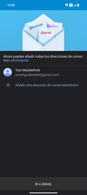 Seleccione IR A GMAIL