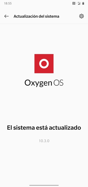Si su teléfono está actualizado, verá la siguiente pantalla