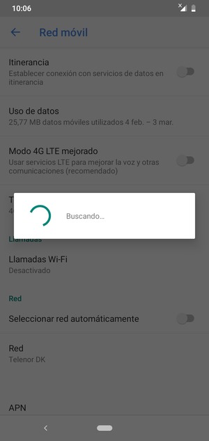 Espere a que la búsqueda termine