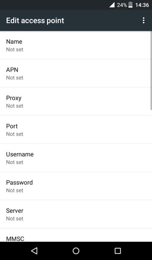 Enter Internet information