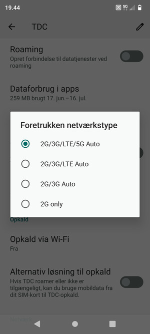 Vælg din foretrukne mulighed