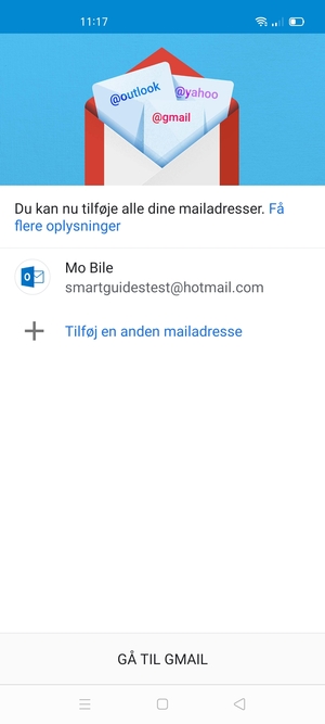 Vælg GÅ TIL GMAIL