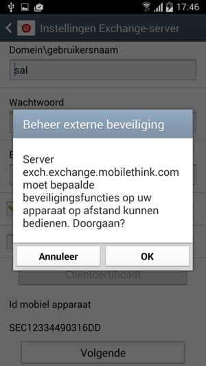 Selecteer OK