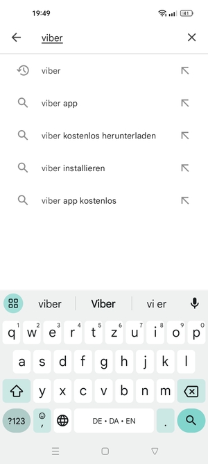 Geben Sie den Namen der App ein und wählen Sie Suchen