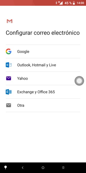 Seleccione Outlook, Hotmail y Live