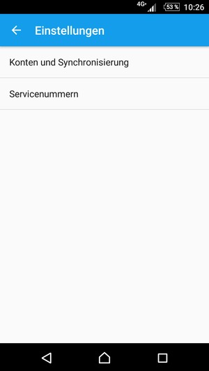 Wählen Sie Konten und Synchronisierung