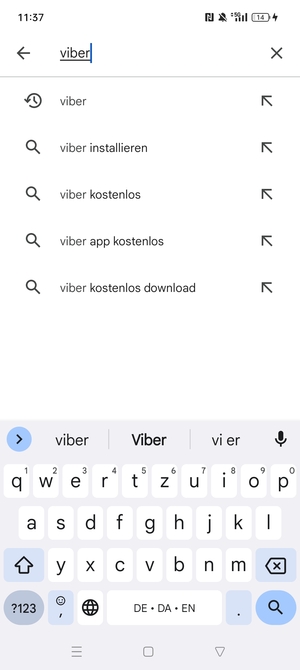 Geben Sie den Namen der App ein und wählen Sie Suchen