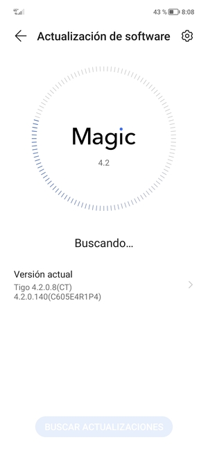 Espere a que la búsqueda termine