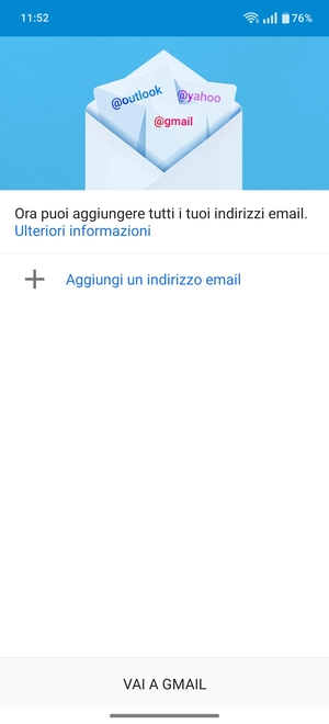 Seleziona Aggiungi un indirizzo email