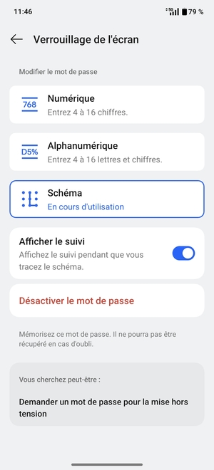 Votre téléphone est maintenant sécurisé par un écran de verrouillage