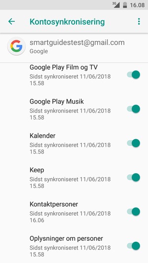 Kontroller at Kontaktpersoner er valgt