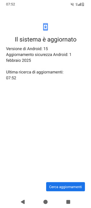 Se il tuo telefono è aggiornato, vedrai la seguente schermata
