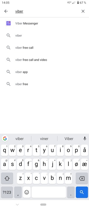 Skriv inn applikasjonsnavnet og velg Søk