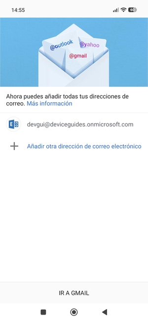 Seleccione IR A GMAIL
