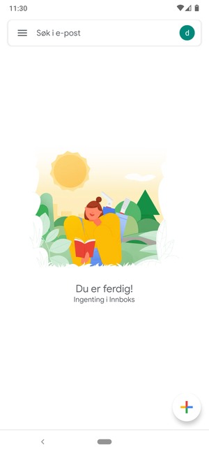 Kontoen er klar til bruk