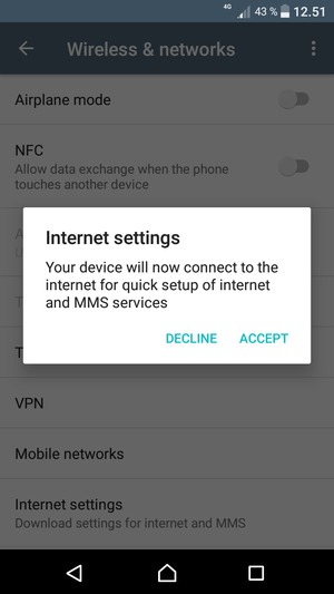 Select ACCEPT