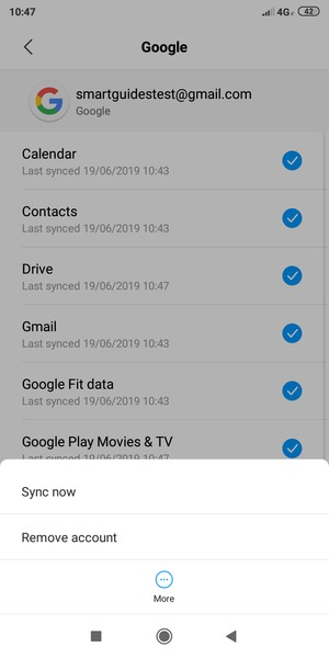 Select Sync now