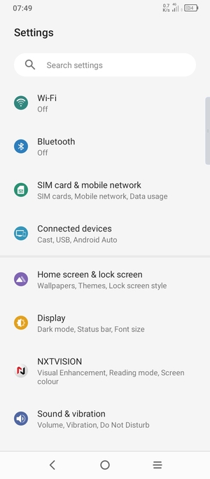 Select SIM card & mobile network