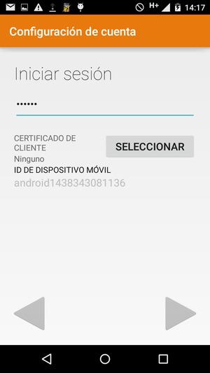 Introduzca su contraseña y seleccione SIGUIENTE