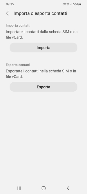 Seleziona Importa