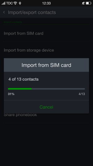 Your contacts have now been added to your OPPO