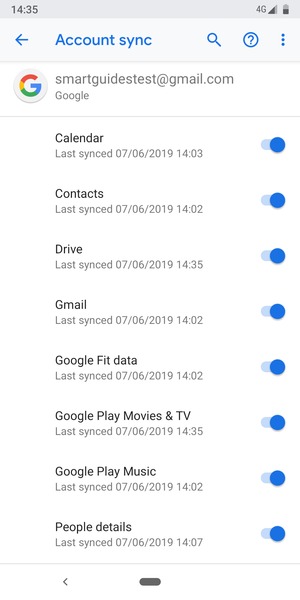 Make sure Contacts is selected