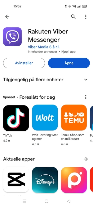 Velg Åpne