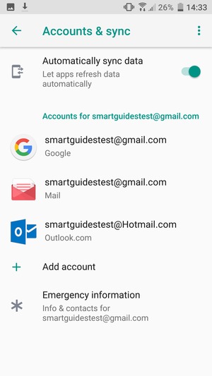 Select your Google account