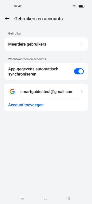 Selecteer uw Google-account