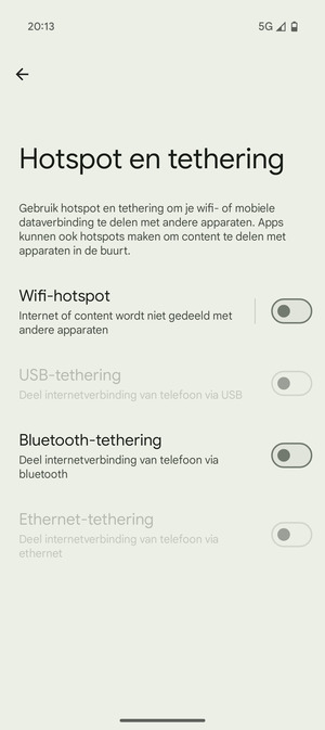 Selecteer Wifi-hotspot